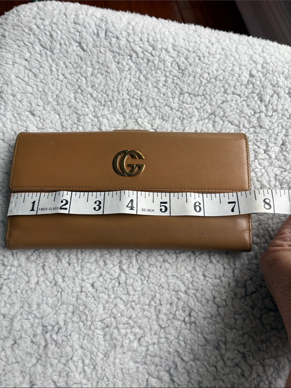 Gucci Interlocking Gold GG Calfskin Camel Colored Leather Continental Wallet - Picture 14 of 14